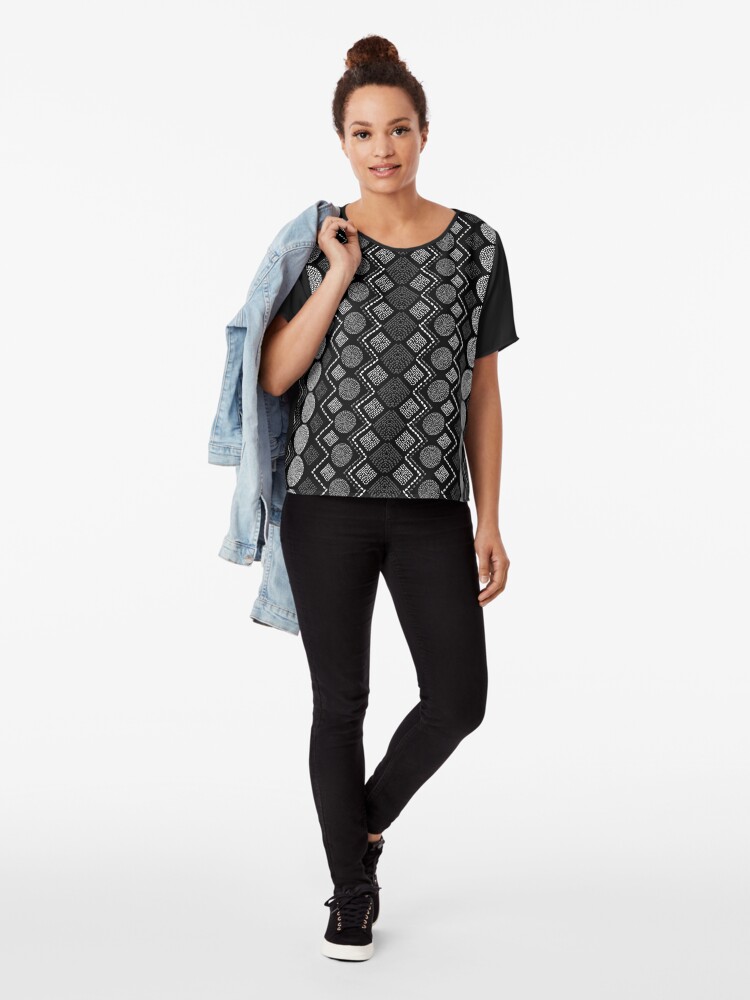 Alternate view of Chic African Motif Chiffon Top