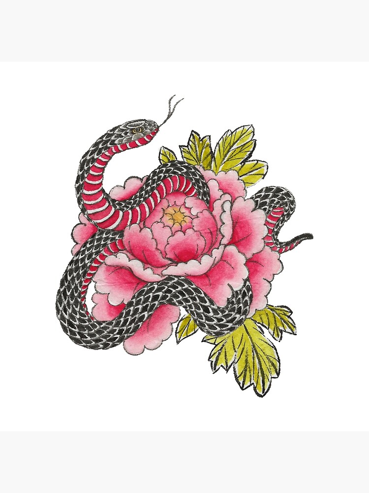 Traditional Japanese Snake and Skull Tattoo Design by Punchlinedesigns on  DeviantArt