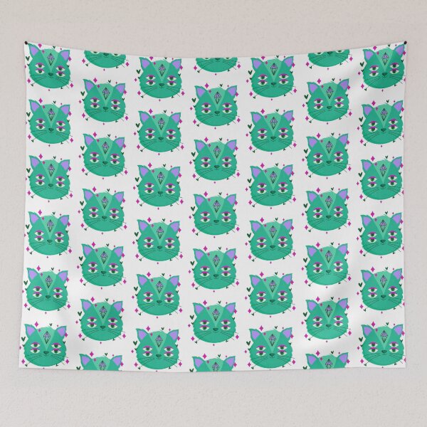 Item preview, Hearts and Stars - Fun, Cute, Magic Sparkle, Trippy Cat T Shirt 1.3 designed and sold by Quirky-Style.