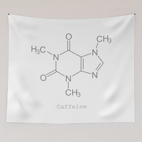 Item preview, Caffeine Molecule Grey designed and sold by Walderbeast.