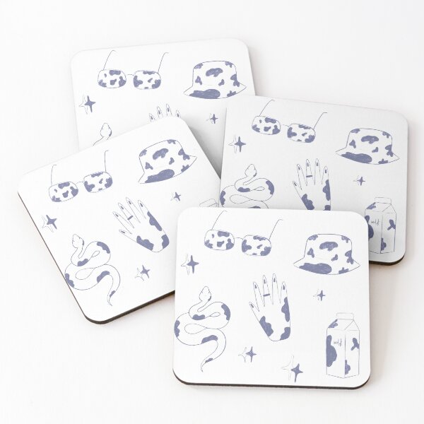 Item preview, Cow print sticker set Purple designed and sold by mikhaleeevich.