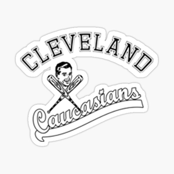 Cleveland Caucasians Sticker for Sale by artboxpeople