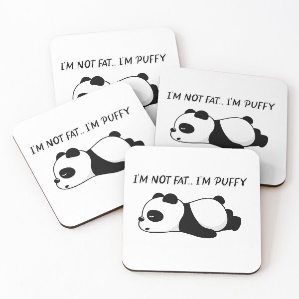Item preview, I'm not fat..  i'm puffy - cute panda designed and sold by cruzzcreation.