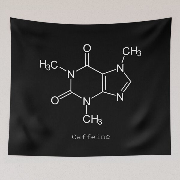Item preview, Caffeine Molecule White designed and sold by Walderbeast.