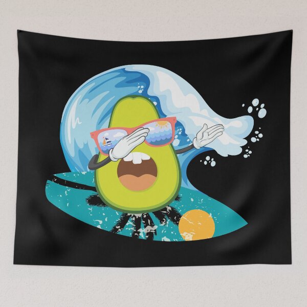 Item preview, funny avocado surfing designed and sold by PlusAdore.