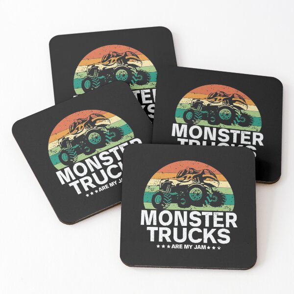 Item preview, Vintage Monster Truck Are My Jam Retro Sunset T-Shirt designed and sold by HappyBright.
