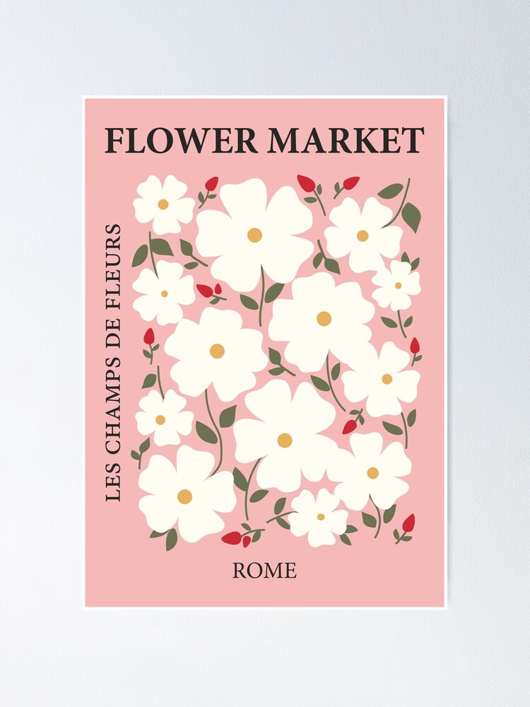 Flower market print, Chamomile, Daisy, Cottagecore decor, Posters  aesthetic, Museum poster, Floral art Poster for Sale by KristinityArt