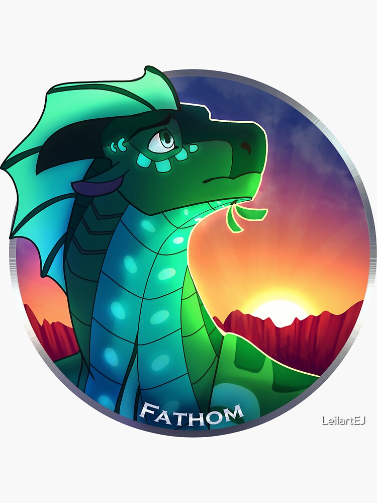 "Fathom Wings Of Fire Legends" Sticker for Sale by LeilartEJ Redbubble