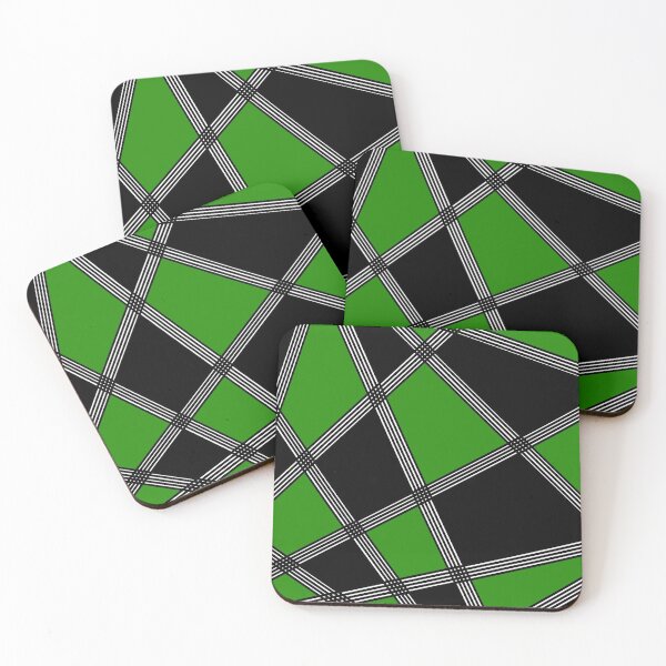 Item preview, Abstract geometric pattern - black and green. designed and sold by K.S ART.
