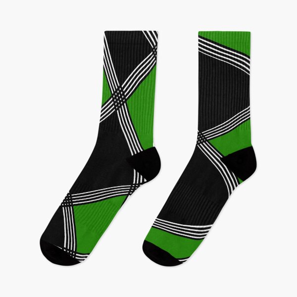 Item preview, Abstract geometric pattern - black and green. designed and sold by K.S ART.
