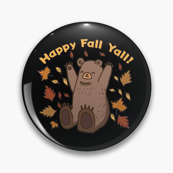 Item preview, Happy Fall Yall Cute Bear and Autumn Leaves Design designed and sold by G-Emanuel.