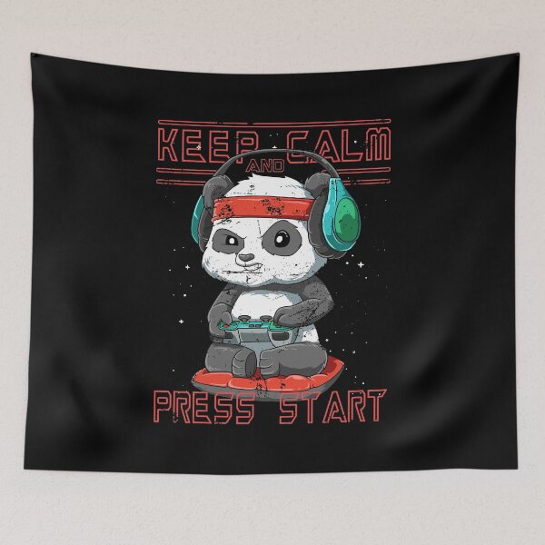 Item preview, Funny Panda Gaming Gamer keep calm and press start designed and sold by melomedia.