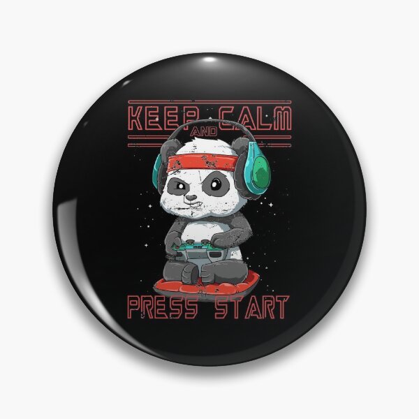 Item preview, Funny Panda Gaming Gamer keep calm and press start designed and sold by melomedia.