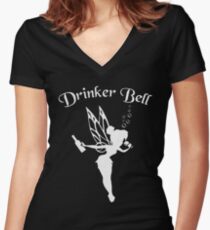 Drinkerbell Women's Fitted V-Neck T-Shirt