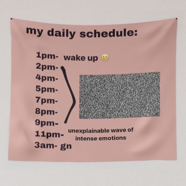 Item preview, my daily schedule designed and sold by shitpostanon.