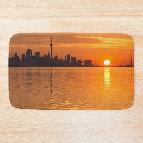 Item preview, Fiery Toronto Skyline with the Sun Sliced in Half designed and sold by Georgia Mizuleva.