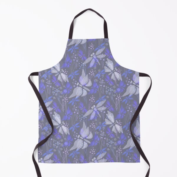 Item preview, Blue and white dragonflies and flowers. designed and sold by UVI-CA.