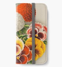 Stiefmütterchen & Ringelblumen iPhone Flip-Case/Hülle/Klebefolie