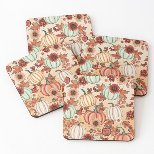 Item preview, Floral pumpkin autumn pattern designed and sold by GCarradice.
