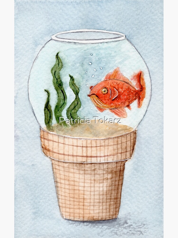 "Goldfish Tank Ice Cream Cone *Bonus*" Poster for Sale by patti2905
