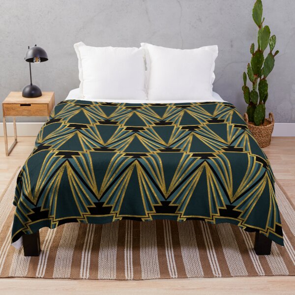 Item preview, Art deco print - green, teal and gold designed and sold by hasbeenz.