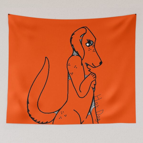 Item preview, red/orange, Hot. Dog.  designed and sold by beckyhowling.