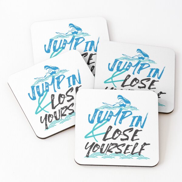 Item preview, Jump in and Lose Yourself, Swimming Quotes Design and Pattern designed and sold by FlinArt.