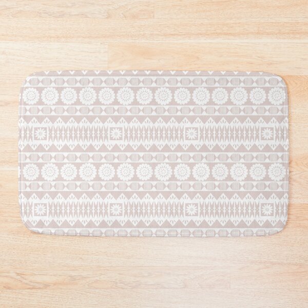 Item preview, Fijian Masi 2 - Beige and White designed and sold by lolomastudio.