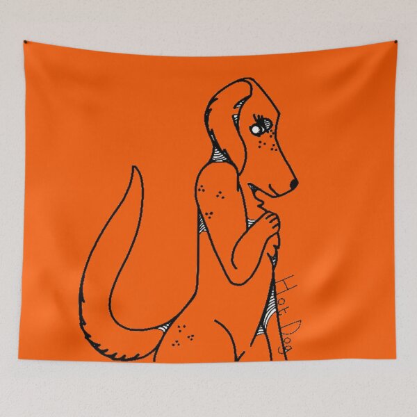 Item preview, orange, Hot. Dog.  designed and sold by beckyhowling.
