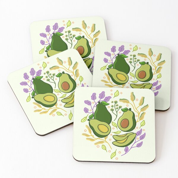 Item preview, Avocado Floral designed and sold by ethnicdrawing.