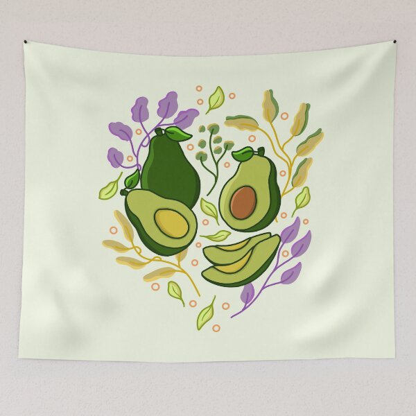 Item preview, Avocado Floral designed and sold by ethnicdrawing.