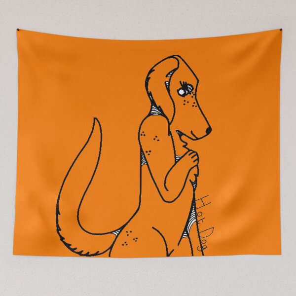 Item preview, light orange, Hot. Dog.  designed and sold by beckyhowling.