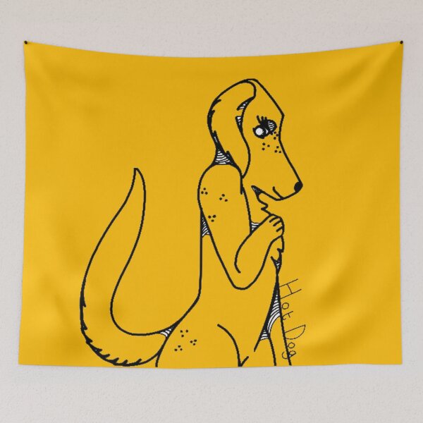 Item preview, gold, Hot. Dog.  designed and sold by beckyhowling.