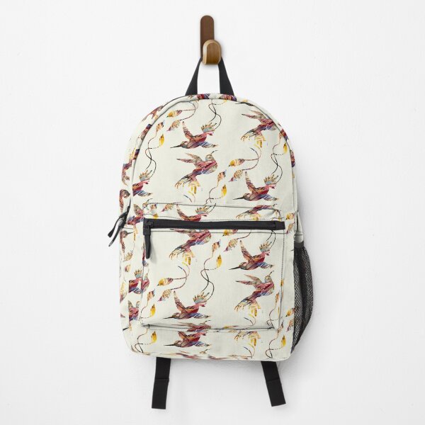 Item preview, whimsical dancing colors abstract hummingbirds designed and sold by TitaCris.