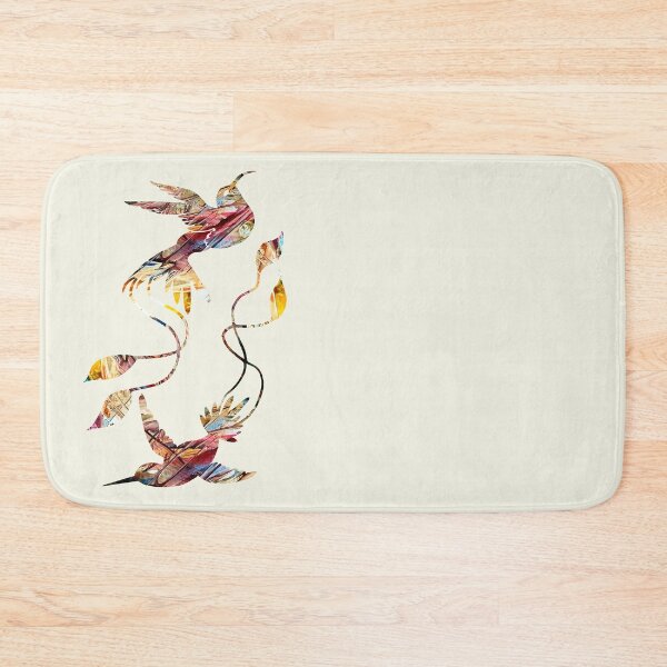 Item preview, whimsical dancing colors abstract hummingbirds designed and sold by TitaCris.