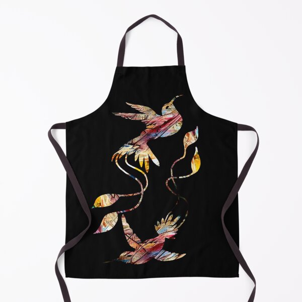 Item preview, whimsical dancing colors abstract hummingbirds designed and sold by TitaCris.