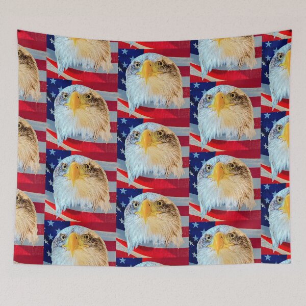 Item preview, Bald Eagle over flag designed and sold by Dalyndigital Photography.