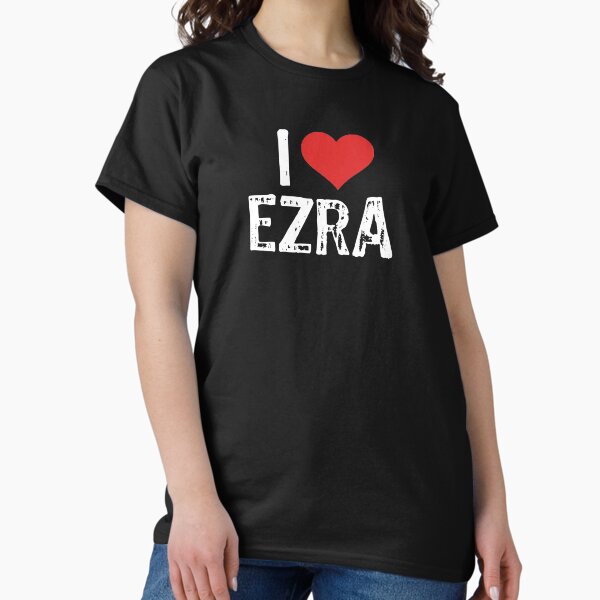 Vista previa del artículo con la obra «Amo a Ezra», diseñado y vendido por The "I Love Everything" Shop.