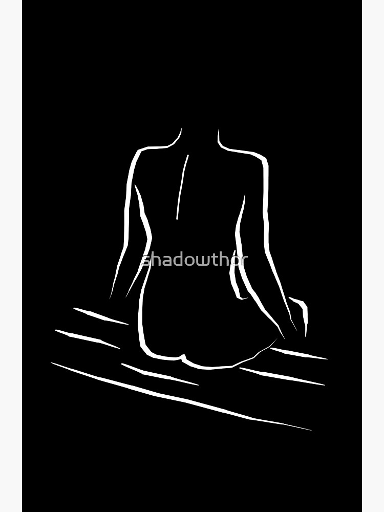 Premium Vector  Beautiful woman body silhouette line art figure girl sit  in underwear view back female figure