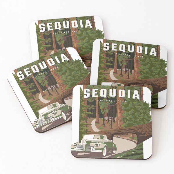 Item preview, Sequoia National Park - Vintage Travel Nature Poster designed and sold by Beetle-Indust.