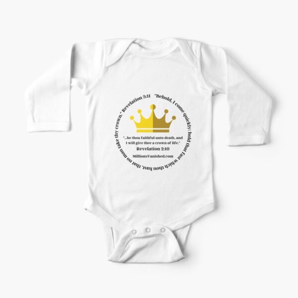 Crown 2 - Christian  Long Sleeve Baby One-Piece