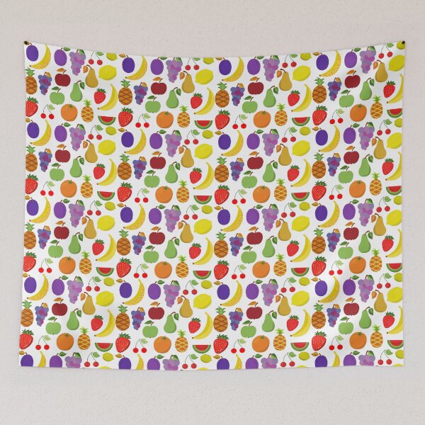 Item preview, Fruits apple banana trees farm fresh green fruits patterns designed and sold by LacavernePV.