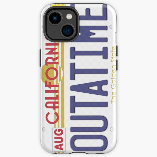 OUTATIME DeLorean Time Machine California Licence Plate iPhone Tough Case