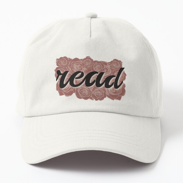 "READ" Typography backed by Pink Rose Illustrations Dad Hat