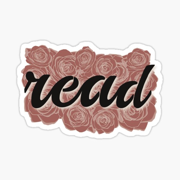 Item preview, "READ" Typography backed by Pink Rose Illustrations designed and sold by SamanthaDrage.