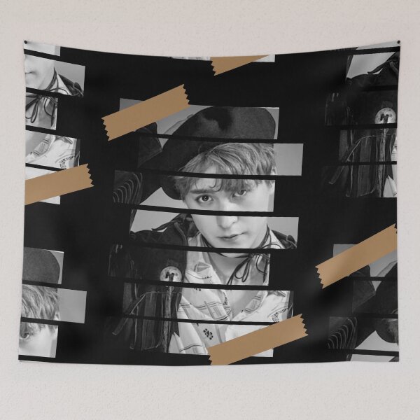 Item preview, Son Dongwoon Highlight Dongwoon Korean Kpop Monochrome Stripe Design designed and sold by Piosenka Art.