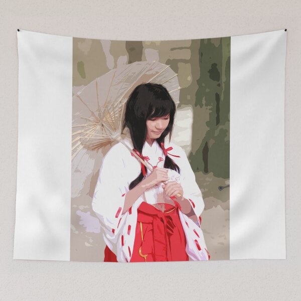 Item preview, Japanese girl with Kimono aesthetic designed and sold by Oni Kanzen.
