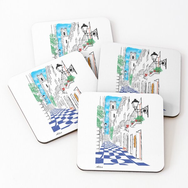 Item preview, Altea Calle Mayor in black and blue designed and sold by malangacamisetas.