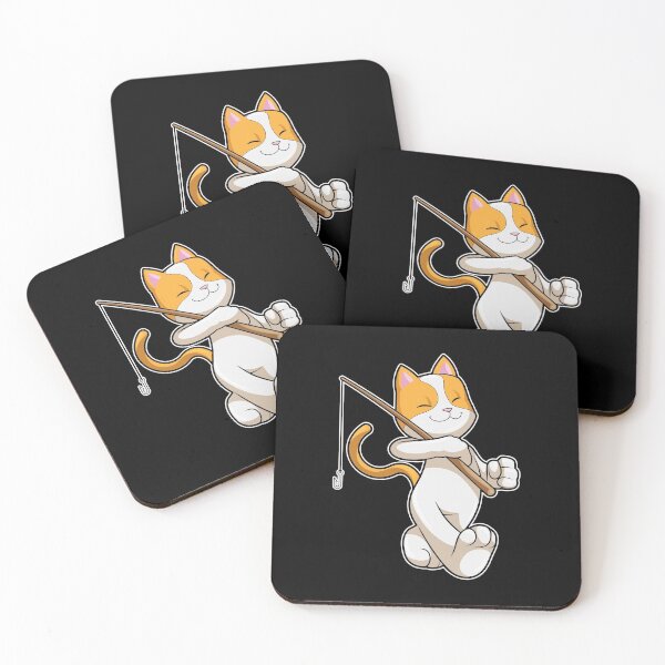 Item preview, Cat at Fishing with Fishing rod designed and sold by Snabdesign84.