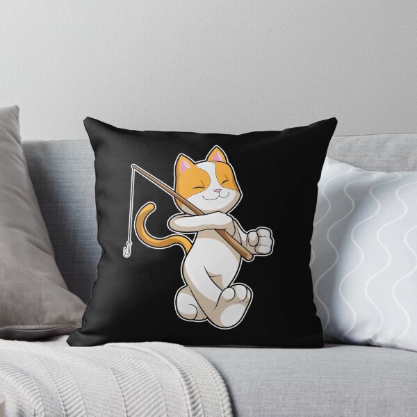 Item preview, Cat at Fishing with Fishing rod designed and sold by Snabdesign84.